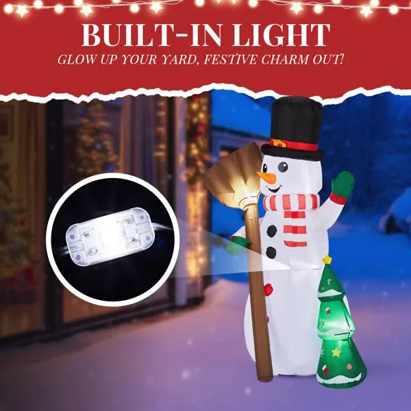 6.2FT Lighted Inflatable Snowman