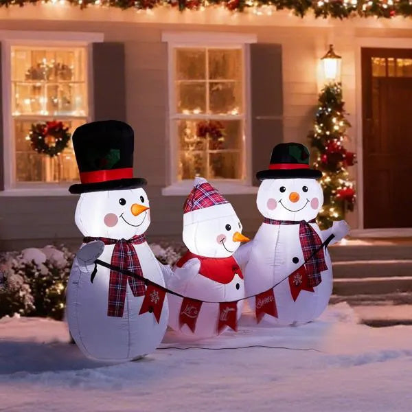 6.2FT Inflatable Snowman Family