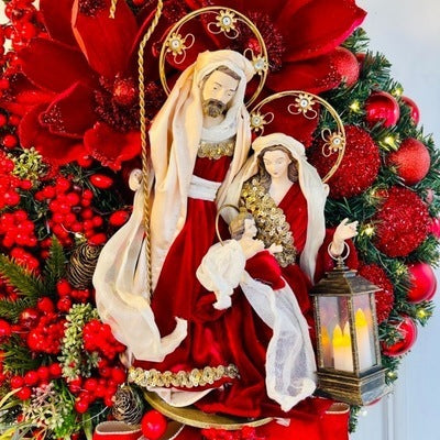 Christmas Wreath With Jesus