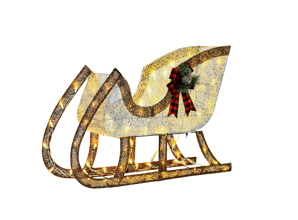 48-inch Christmas Reindeer And 38-inch Sleigh