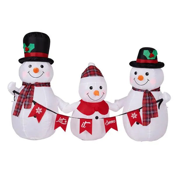 6.2FT Inflatable Snowman Family