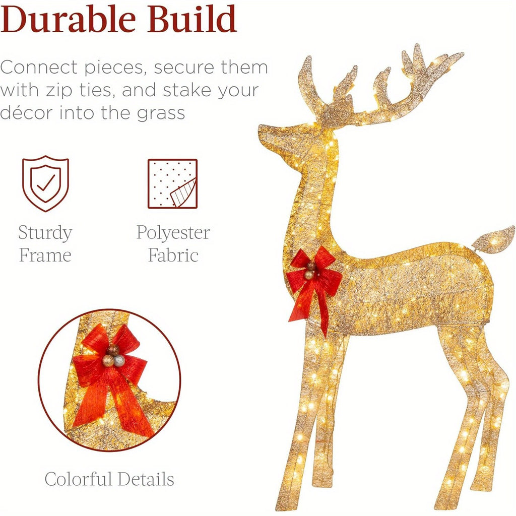 3-Piece Golden Reindeer Set