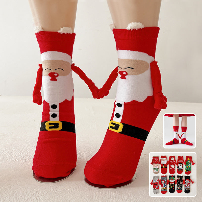 Magnetic Hand-holding Socks For Couple