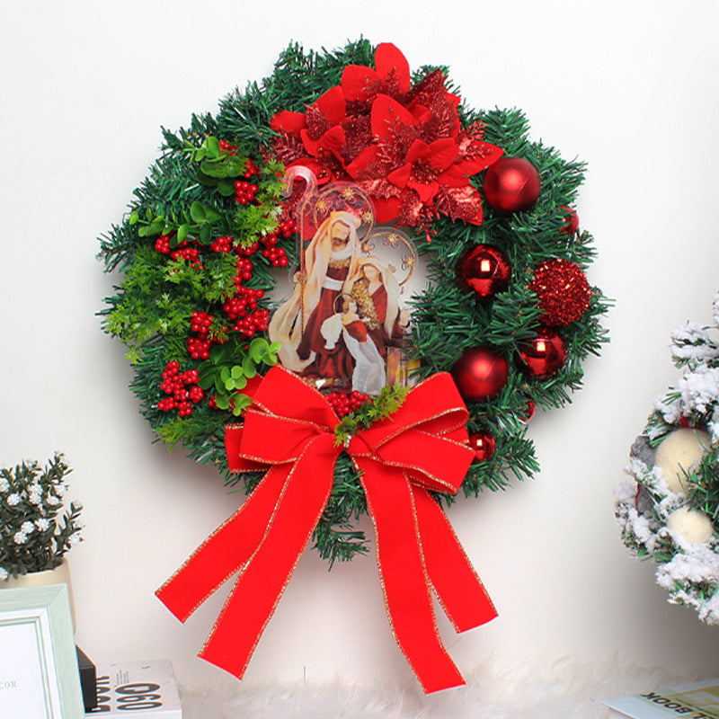 Christmas Wreath With Jesus