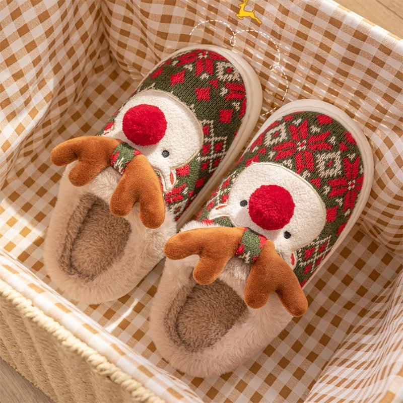Elk Plush Slippers