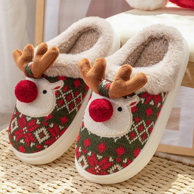 Elk Plush Slippers