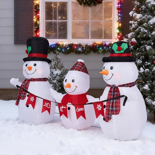 6.2FT Inflatable Snowman Family