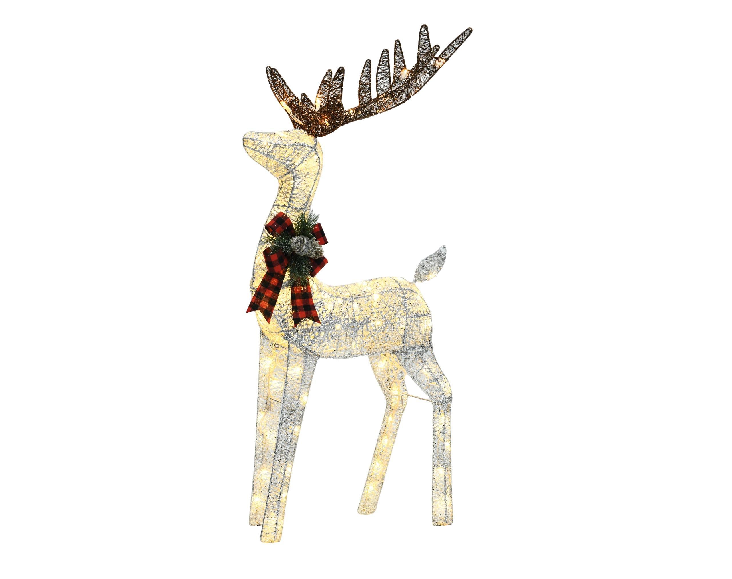 48-inch Christmas Reindeer And 38-inch Sleigh