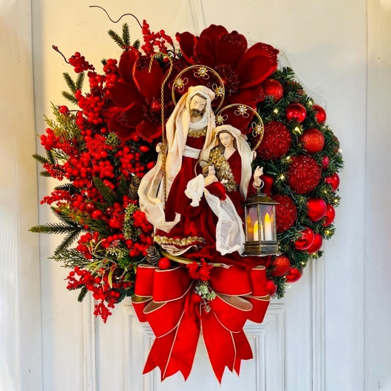 Christmas Wreath With Jesus