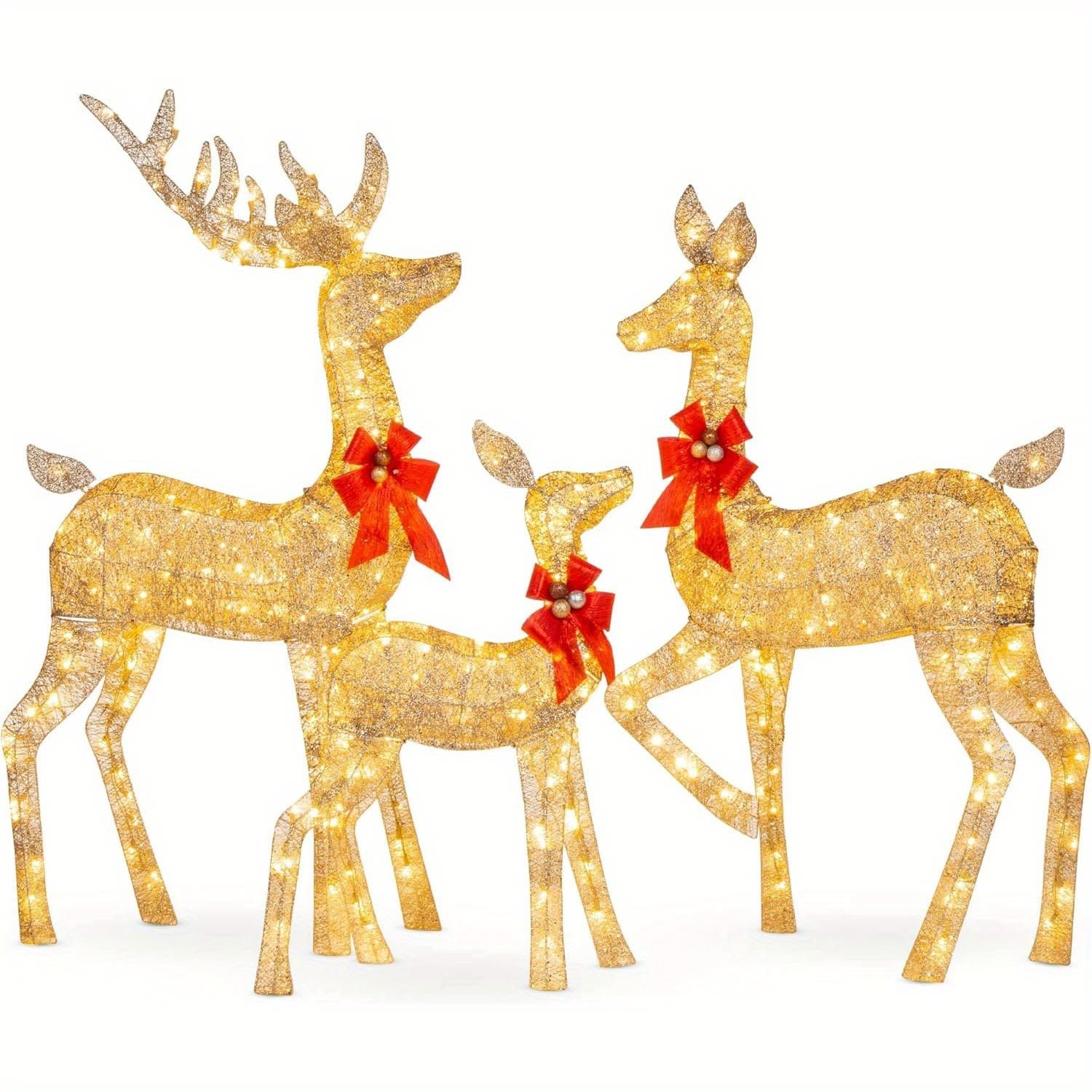 3-Piece Golden Reindeer Set